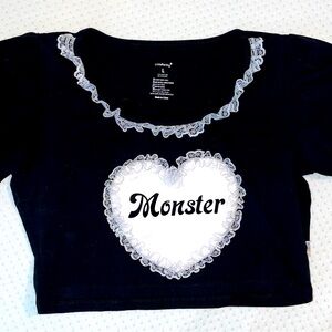 Goth Lolita Crop Top Large